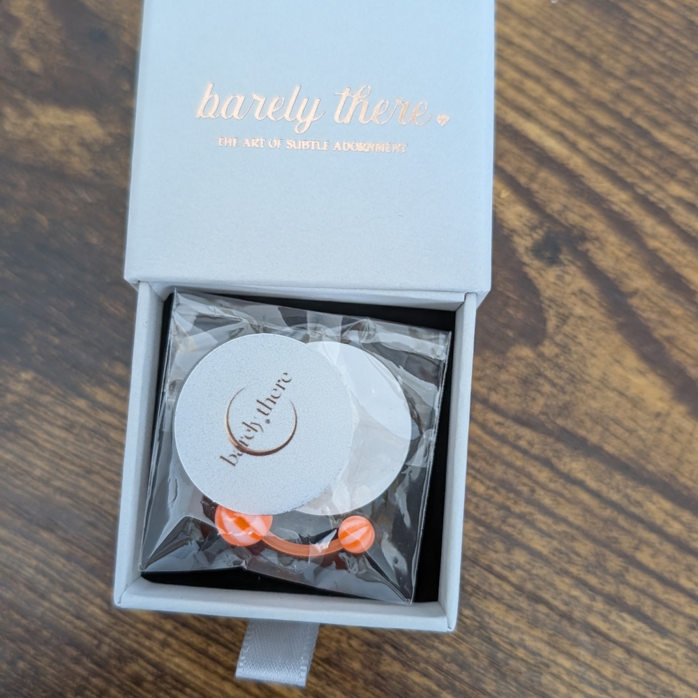 ✨ NEW ✨ Barely There Earrings with Bright Orange Beads